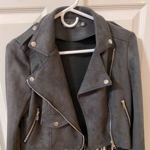 Fringe suede like jacket